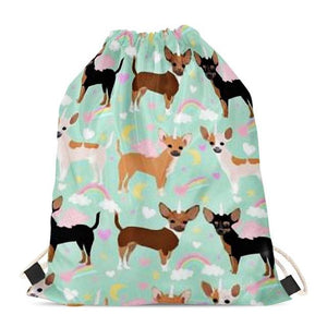 Image of a Chihuahua bag with the cutest unicorn Chihuahuas design
