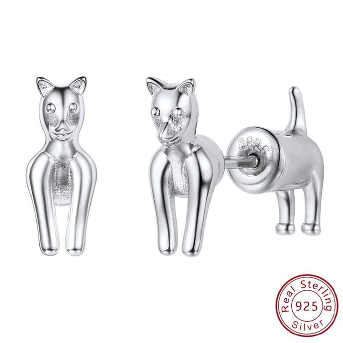 Image of a unique Chihuahua earrings with two-piece Chihuahua push-back earrings design
