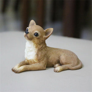 Image of a beautiful sitting Chihuahua figurine in the color Fawn