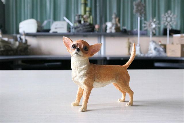 Image of a beautiful standing Chihuahua figurine in the color Fawn