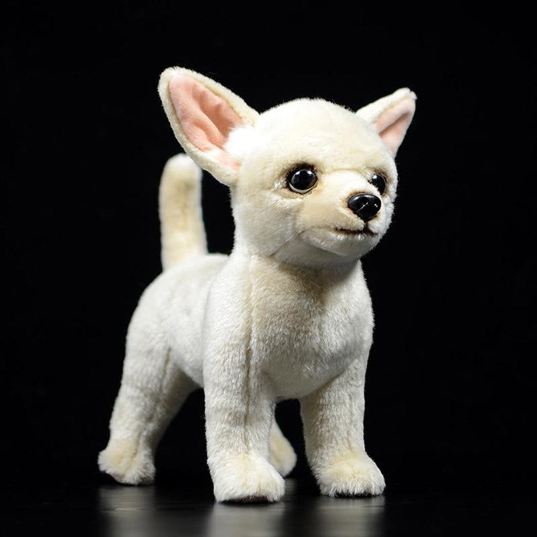 Image of a cutest standing Chihuahua soft toy made of plush cotton