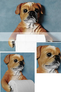 Chocolate and Fawn Pug Love Toilet Roll Holders-Home Decor-Bathroom Decor, Dogs, Home Decor, Pug-4