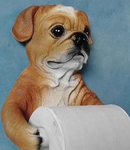 Chocolate and Fawn Pug Love Toilet Roll Holders-Home Decor-Bathroom Decor, Dogs, Home Decor, Pug-6