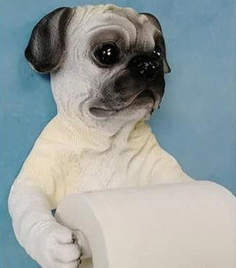 Chocolate and Fawn Pug Love Toilet Roll Holders-Home Decor-Bathroom Decor, Dogs, Home Decor, Pug-5