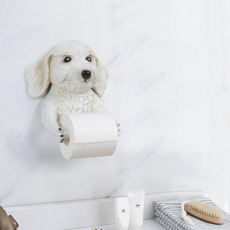 Cocker Spaniel Puppy Love Toilet Roll Holders-Home Decor-Bathroom Decor, Cocker Spaniel, Dogs, Home Decor-White-2