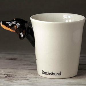 Image of coffee mug with dachshund