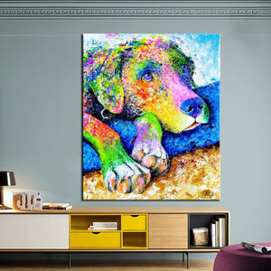 Color Burst Labrador Love Canvas Print Poster-Home Decor-Dogs, Home Decor, Labrador, Poster-3
