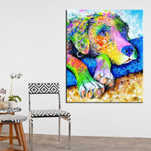 Load image into Gallery viewer, Color Burst Labrador Love Canvas Print Poster-Home Decor-Dogs, Home Decor, Labrador, Poster-4