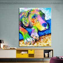 Load image into Gallery viewer, Color Burst Labrador Love Canvas Print Poster-Home Decor-Dogs, Home Decor, Labrador, Poster-1