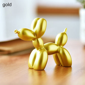 Colorful Balloon Poodle Resin Figurines-Home Decor-Dogs, Figurines, Home Decor, Poodle-Gold-2