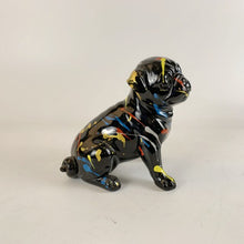 Load image into Gallery viewer, Image of a sitting black pug statue