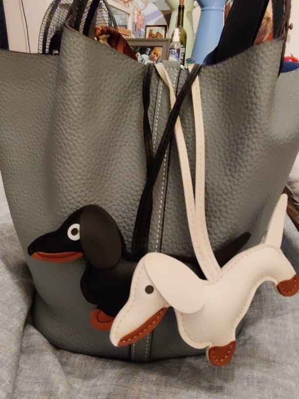 Colorful Dachshund Love Pu Leather Handbag Accessory 3