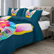 Load image into Gallery viewer, Colorful French Bulldog Love Duvet Cover and Pillow Cases Bedding Set-Home Decor-Bedding, Dogs, French Bulldog, Home Decor-10