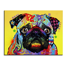 Load image into Gallery viewer, Colorful Pug Love Canvas Print Poster-Home Decor-Dogs, Home Decor, Poster, Pug-2