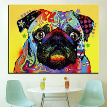 Load image into Gallery viewer, Colorful Pug Love Canvas Print Poster-Home Decor-Dogs, Home Decor, Poster, Pug-8X12-1