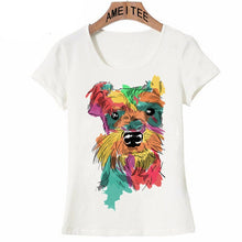 Load image into Gallery viewer, Colorful Schnauzer Love Womens T Shirt-Apparel-Apparel, Dogs, Schnauzer, T Shirt, Z1-2