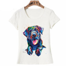 Load image into Gallery viewer, Colourful Black Labrador Love Womens T Shirts-Apparel-Apparel, Black Labrador, Dogs, Labrador, Shirt, T Shirt, Z1-3