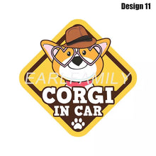Load image into Gallery viewer, Image of Corgi car sticker in the cutest Corgi in Car loving design 11