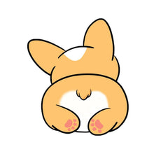 Load image into Gallery viewer, Image of a Corgi car sticker in the cutest Corgi from behind design.