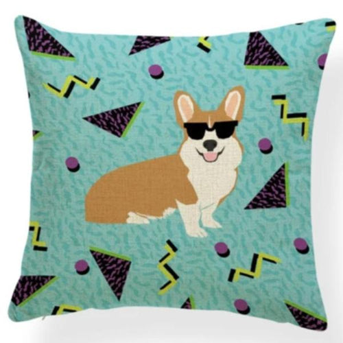 Corgi in Bloom Cushion Cover - Series 7Cushion CoverOne SizeCorgi - with Shades