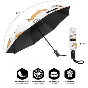 Corgi Love Automatic Umbrella-Accessories-Accessories, Corgi, Dogs, Umbrella-6