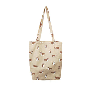 Image of a super cute Corgi bag in infinite corgi loving design