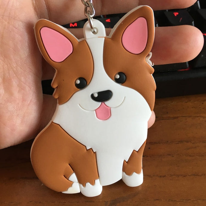 Corgi Love Double-Sided Keychain-Accessories-Accessories, Corgi, Dogs, Keychain-1