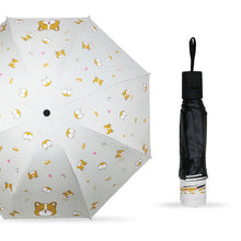 Load image into Gallery viewer, Corgi Love Foldable Parasol Umbrella-Accessories-Accessories, Corgi, Dogs, Umbrella-White-7