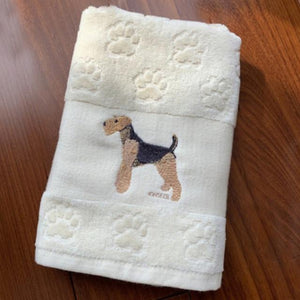 Corgi Love Large Embroidered Cotton Towel - Series 1-Home Decor-Corgi, Dogs, Home Decor, Towel-Airedale Terrier-9