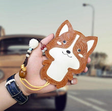 Load image into Gallery viewer, Corgi Love Large Genuine Leather Keychains-Accessories-Accessories, Corgi, Dogs, Keychain-30