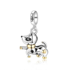 Corgi Love Silver Charm BeadDog Themed JewelleryDalmatian