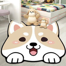 Load image into Gallery viewer, Image of a cartoon corgi rug in a children&#39;s room