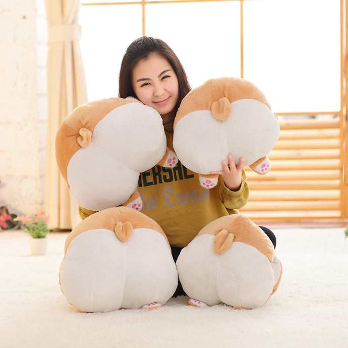 image of a cute corgi stuffed animal butt plush pillow