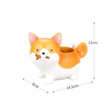 Load image into Gallery viewer, Corgi with Flower Watering Can Succulent Plants Flower Pot-Home Decor-Corgi, Dogs, Flower Pot, Home Decor-Corgi - Standing-6