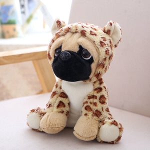 image of a pug stuffed animal stuffed toy -cheetah print