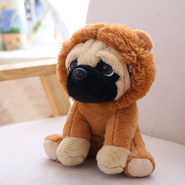image of a pug stuffed animal stuffed toy -lion print