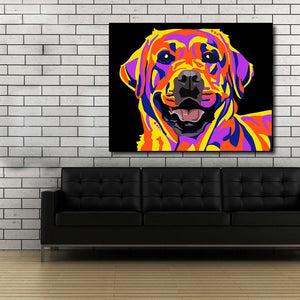 Crayon Etching Labrador Canvas Print Poster-Home Decor-Dogs, Home Decor, Labrador, Poster-3