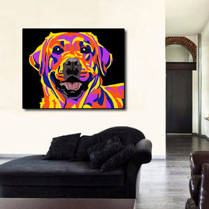 Crayon Etching Labrador Canvas Print Poster-Home Decor-Dogs, Home Decor, Labrador, Poster-4