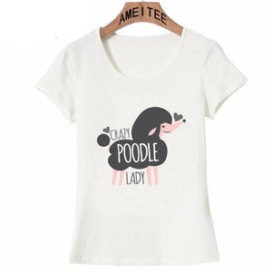 Crazy Poodle Lady Womens T Shirt-Apparel-Apparel, Dogs, Poodle, T Shirt, Z1-2