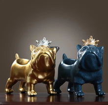 Load image into Gallery viewer, Image of two french bulldog statues with storage