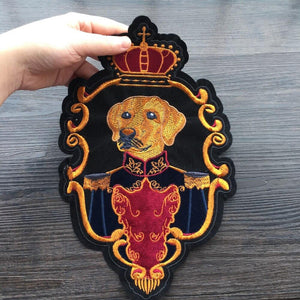 Crown Dog Embroidered Sew On PatchPatch