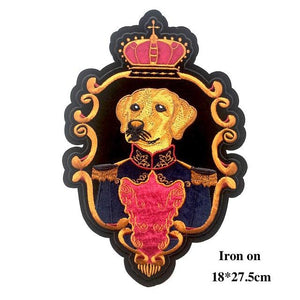 Crown Labrador Embroidered Sew On PatchApparelIron On