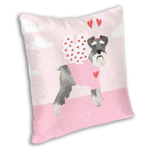 Load image into Gallery viewer, Cupid Schnauzer Pink Cushion Cover-Home Decor-Cushion Cover, Dogs, Home Decor, Schnauzer-2