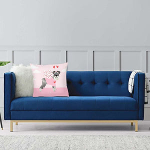 Cupid Schnauzer Pink Cushion Cover-Home Decor-Cushion Cover, Dogs, Home Decor, Schnauzer-4