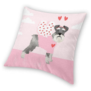 Cupid Schnauzer Pink Cushion Cover-Home Decor-Cushion Cover, Dogs, Home Decor, Schnauzer-6