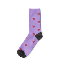 Load image into Gallery viewer, Custom Cat Socks - Personalized Cat Gifts for Cat Lovers-Accessories, Cats, Personalized Dog Gifts, Socks-Summer-Hearts-Purple-11
