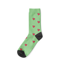 Load image into Gallery viewer, Custom Cat Socks - Personalized Cat Gifts for Cat Lovers-Accessories, Cats, Personalized Dog Gifts, Socks-Summer-Hearts-Green-13