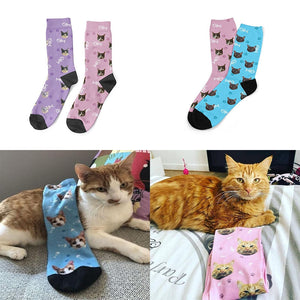 Custom Cat Socks - Personalized Cat Gifts for Cat Lovers-Accessories, Cats, Personalized Dog Gifts, Socks-29