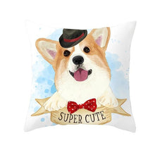 Load image into Gallery viewer, Cute as Candy Baby Doggos Cushion CoversCushion CoverCorgi - Bowtie and Top Hat