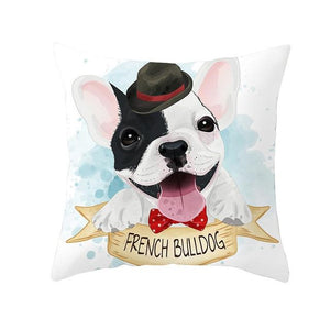 Cute as Candy Beagle Cushion CoversCushion CoverFrench Bulldog - Bowtie and Hat